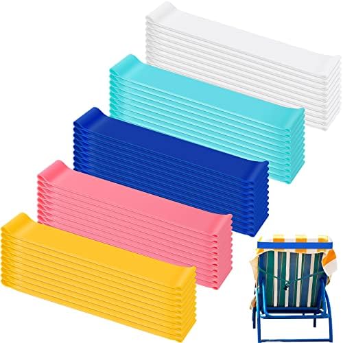 50 Bandas de toalhas de embalagem bandas de cadeira de praia clipe elástico elástico piscina bandos de toalhas de várias cores acessórios