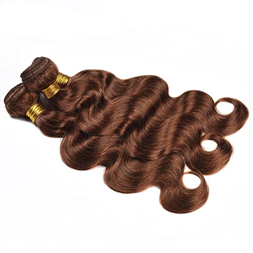 Pacotões de cabelo marrom claro Cabelo de chocolate humano Pacotes de onda corporal 4 Bundles de cabelo humano marrom escuro