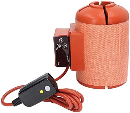 Aquecedor de balde isolado de 300w, temperatura constante de silicone 3 camadas aquecedor de tanques de gás, com exibição