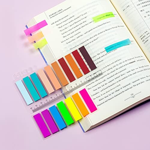 1040pcs Transparent Sticky Notes Set com 3 marcadores e guias de índice pegajoso, NOTA DE ANOTAÇÃO DE LIVROS CLEAR