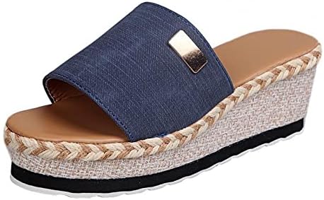 Chinelos femininos de rbculf conforto de fundo grosso e tamanho de moda de moda flip flop praia slip casual em slides