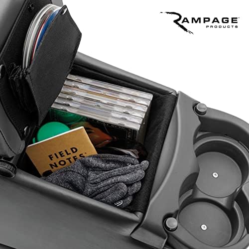 Rampage Universal acolchoado Mini Van Storage Console | Cor do carvão | 39923