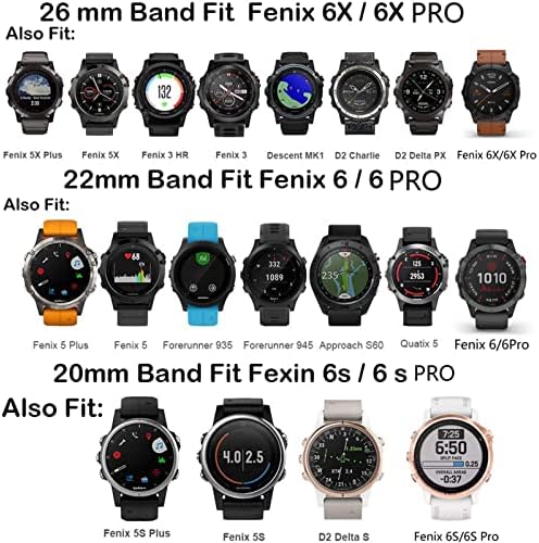 EGSDSE 20mm Silicone Rellow Watch Band Strap para Garmin Fenix ​​7S 6S Pro Watch EasyFit Strap Strap para Fenix ​​5s 5s Plus Watch