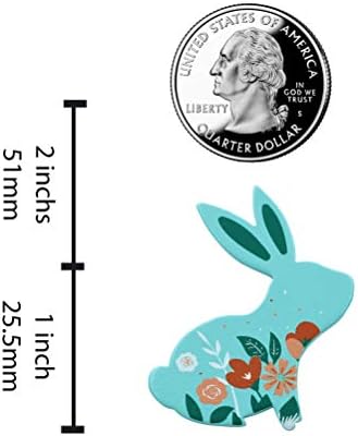 Real Sic Spring Bunny com Flores Pin de esmalte - broches de pinos de lapela de coelho floral, simbolizando verão e fertilidade
