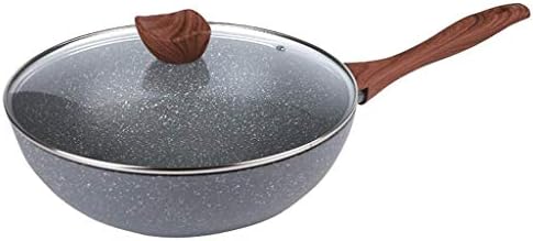 Gydcg antiaderente de aço inoxidável wok pan fritura com lava-louças de tampa de vidro Safe forno grátis