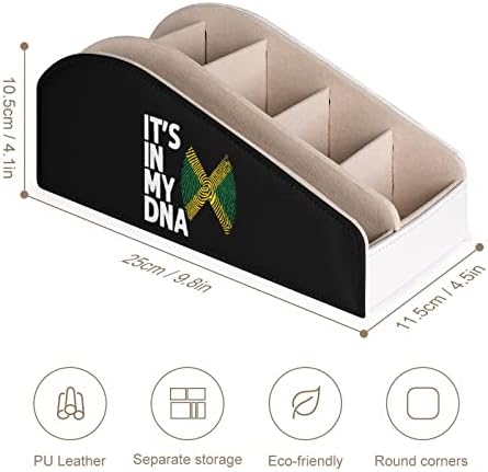 Está no meu DNA Jamaica Flag Remote Control titular com 6 compartimentos PU Caixa de armazenamento de organizador remoto