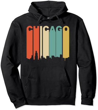 Retro Style dos anos 70 Chicago Illinois Skyline Hoodie