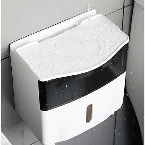 Lycxy Banheiro Caixa de lenço de papel, suporte de papel higiênico duplo-de-camada dupla com banheiro armazenamento Banheiro