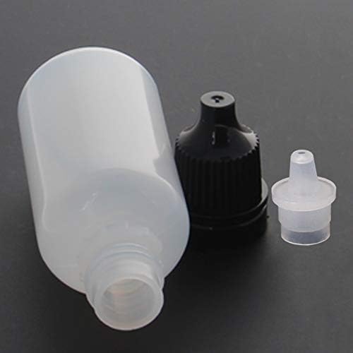 Bettomshin 50pcs 20ml PE Garrafas de queda de plástico, frasco de boca fina de gotas de líquido líquido líquido espremizado,