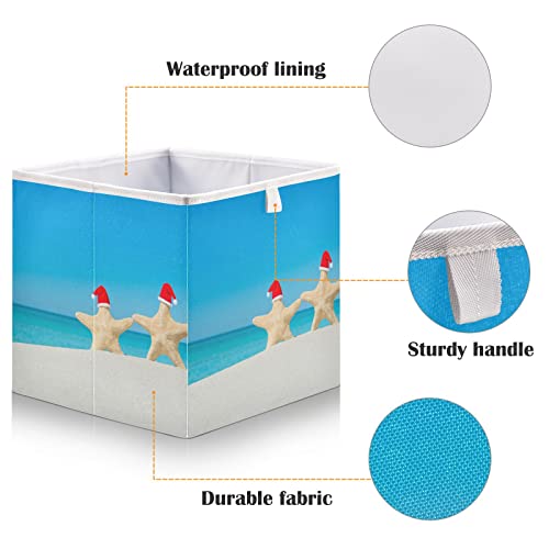 Sea estrelas de Natal Cubo de armazenamento de cubos de armazenamento BINS CLIOS DE ARMAZENDO CONVERSÁRIO Cesta de brinquedos à