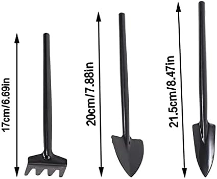 Yasez 3pcs/conjunto de mini ferramentas de jardinagem suculentas em vasos de pá