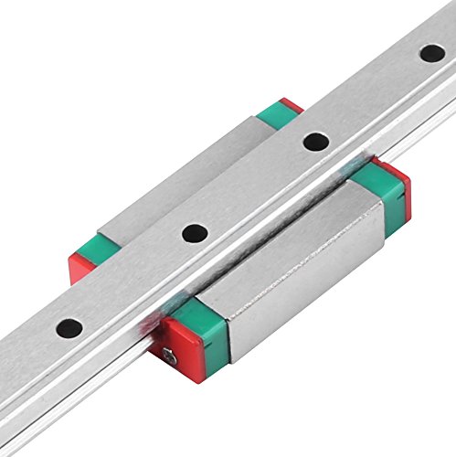 Walfront mini kit de trilho linear de linear, linear Gudie Rail 12mm Largura + bloco deslizante, guias lineares