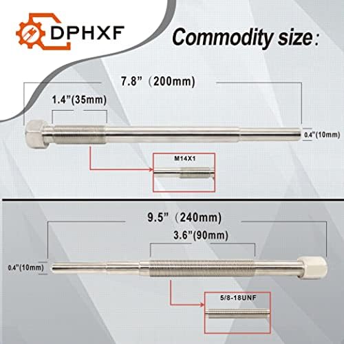 DPPHXF Kit de ferramentas de puxador de embreagem primária e secundária endurecida. Contém 10 modelos e tamanhos diferentes de ferramentas