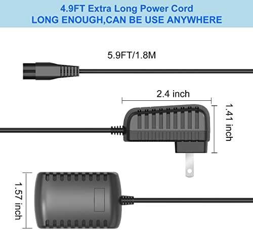 Para o carregador de Bissell 2390 2390A 23903 2284 2284W 14,4V Lítio Ion sem fio Vacuum manual 1614206 Cordão de alimentação