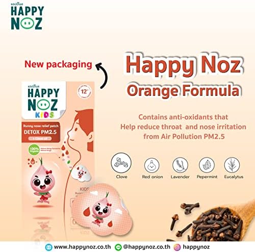 Happy Noz Runny Nariz Relear Patch Clove Oil Fórmula que se preocupa com a poluição e dor de garganta 6 PCs/caixa