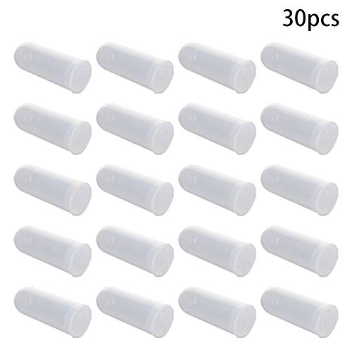 Bettomshin 50pcs 50ml Tubos de centrífuga de fundo redondo, com tampa de estalo, mini -plástico de plástico transparente