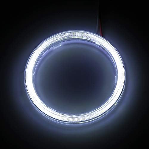 Yosoo Double Halo Rings LED FARÇO COB CHIPS FARECTILO OLHOS LED LED FARECLEM COM LUZ DE ANGLA LIGADA DE VISÃO Alto brilho e boa