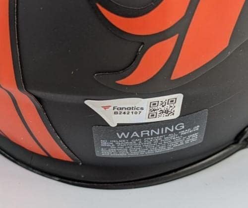Peyton Manning assinou o Denver Broncos Eclipse Fanatics de Mini Capacete Alternativo Cert - Autografado NFL Mini Celmets