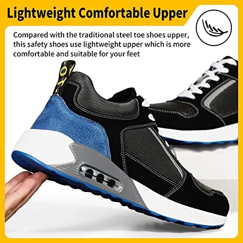 Sapatos de toe de aço louvun para homens sapatos de construção industrial tênis de botas industriais de corte intermediário