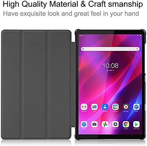 TAXELELL CASE TAPLO PARA LENOVO TAB K10/M10 PLUS 10,3 comprimido, tampa de suporte de três vezes mais leve à prova de choques TRI-TRI-TRIBO PARA LENOVO TAB K10 2021 TB-X6C6/M10 PLUST TB-X606F TB-X606X VINHO