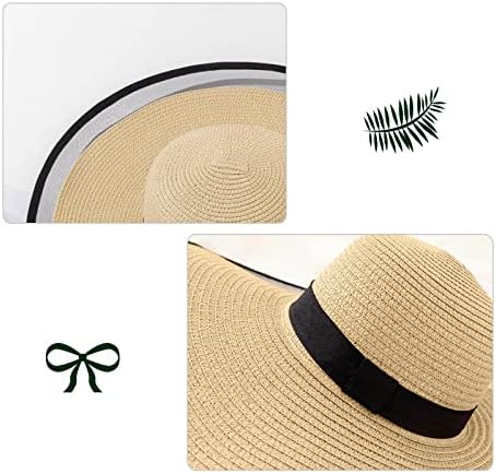 Chapéus de palha de verão para mulheres Brim ampla Mesh Sun Hat Hat Hat Hat Hat Splicing Cap Hats Sun Fashion Sun