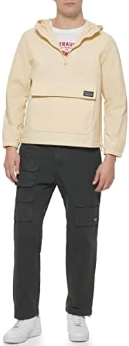 Jaqueta de Windbreaker de Popover com capuz de capuz masculino de Levi