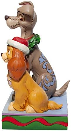 Enesco Jim Shore Disney Traditions Lady e a estatueta de vagabundo, 6,6 polegadas, multicolor