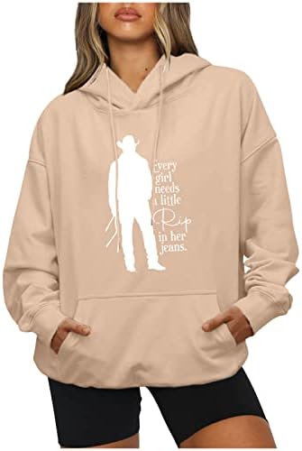 Hoodies para mulheres, todas as meninas precisam de um pouco de rasgo em suas camisas de manga comprida com bolso solto solto casual