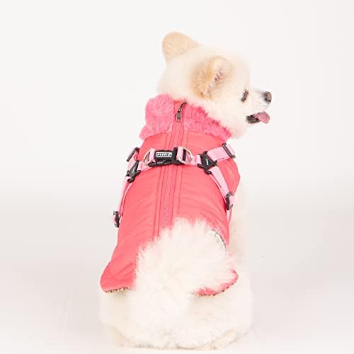 Colete de inverno do Puppia Donavan - rosa - xl