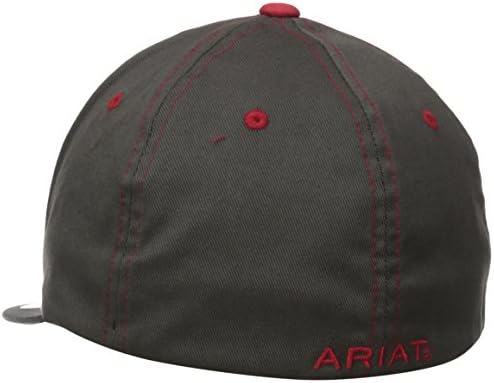 Ariat Men's Grey Red Flex Fit Hat