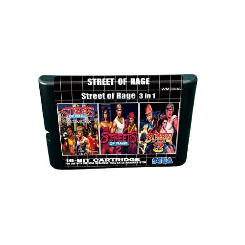 Aditi Street of Rage 3 em 1 a 16 bits MD Games Cartuck
