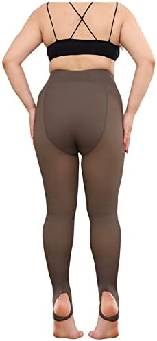 Mulheres Leggings de inverno Leggings translúcidos quentes Leggings de ioga perfeitas Leggings Quick Dry Ladies Jeggings Caminhando