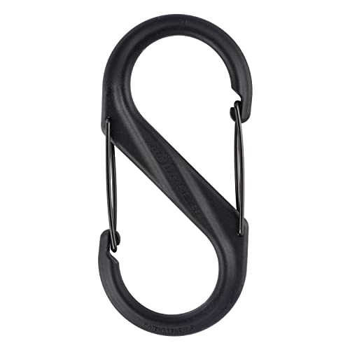 Nite IZE SBP8-03-01BG S-Biner Carabiner, tamanho nº 8, preto