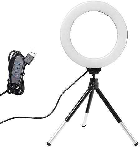 Bgzdt 6 polegadas mini led de desktop lumin lâmpada luminária de selfie com um plugue USB de suporte de tripé para estúdio de fotografia