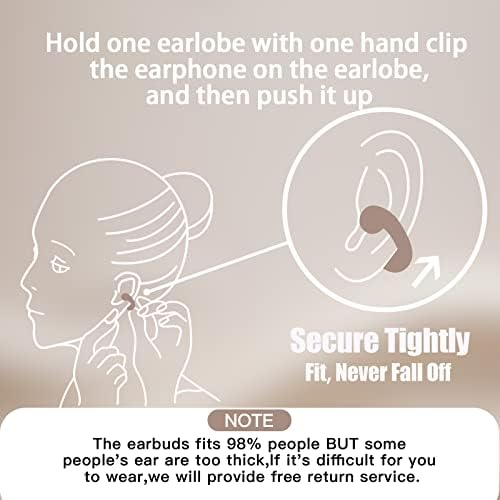 LOLUKA Ear ouvido de orelha aberta Earbuds Bluetooth sem fio clipe de osso Condução fones de ouvido Condução BONE EARBUDOS