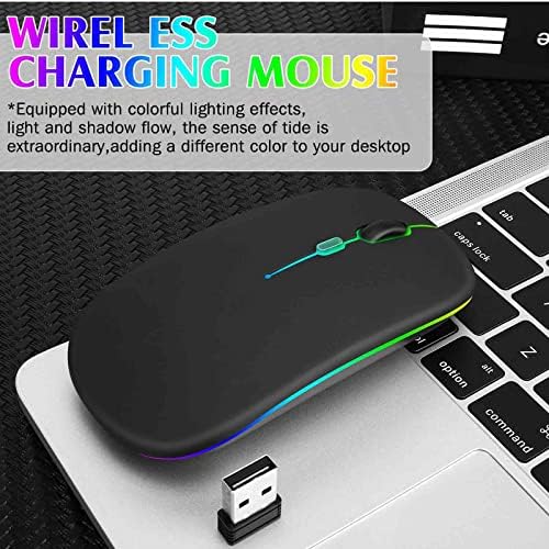 2,4 GHz e mouse Bluetooth, mouse sem fio recarregável para oppo Find N Bluetooth Wireless Mouse para laptop / pc / mac / computador / tablet / android rgb led bebê rosa