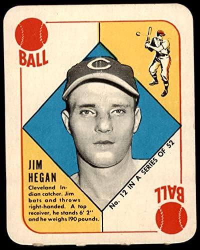 1951 Topps 12 Jim Hegan Cleveland Indians NM índios