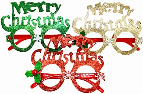 Aoof Christmas Creative Glasses Creative Christmas Engraores engraçados Decorações Decorations Supplies 均码 Vôlei-Nets