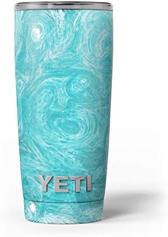 Design Skinz Surface de mármore V1 Teal - Kit de invólucro de vinil da pele compatível com os copos do cooler de