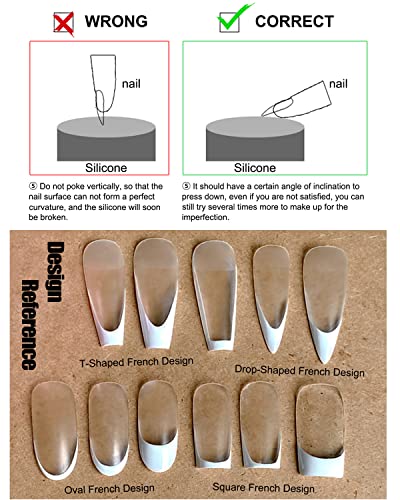 Salto de unhas de silicone de 1,1 polegada para a ponta francesa Manicure Silicon Jelly Stamp Ferramentas de Design de Arte da UNID