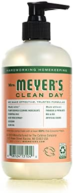 Sra. Meyer's Hand Soap, feito com óleos essenciais, fórmula biodegradável, gerânio, 12,5 fl. oz