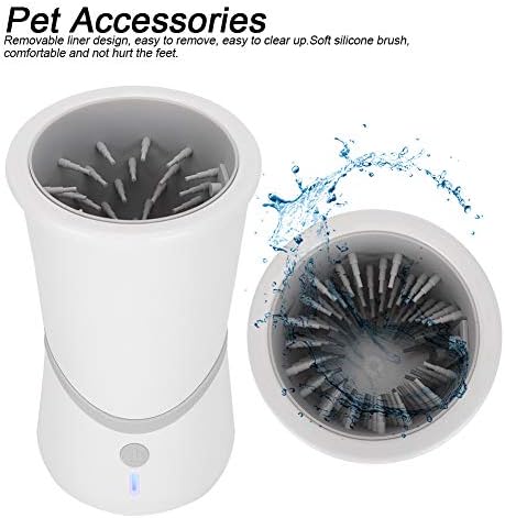 Vifemify Pet Pet Automático Pedro de pé de pé de pé de limpeza Copo de limpeza USB Silicone Path Plaw Mudbuster Limpador de pata