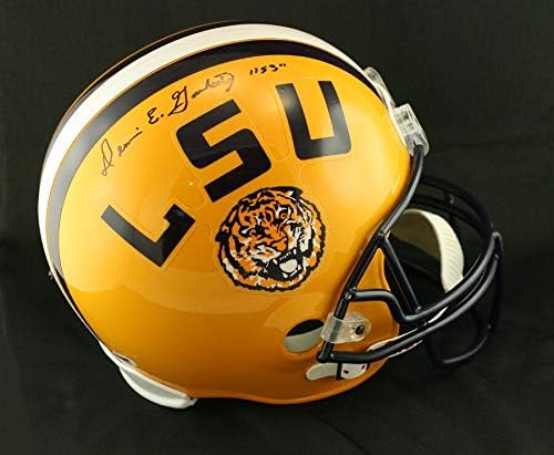 Dennis Gaubatz assinou o capacete LSU Tigers Ridell PSA/DNA autografado - Capacetes da faculdade autografados