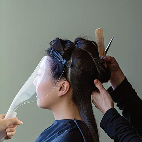YeBeauty Clear Hairspray Face Shield, 2pcs Salão de cabeleireiro escudo de spray de cabelo para proteção do rosto, branco