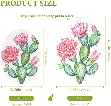 Alaza cactus cacti flor floral esponjas naturais esponja de celulare de cozinha para pratos lavando banheiro e limpeza doméstica, não