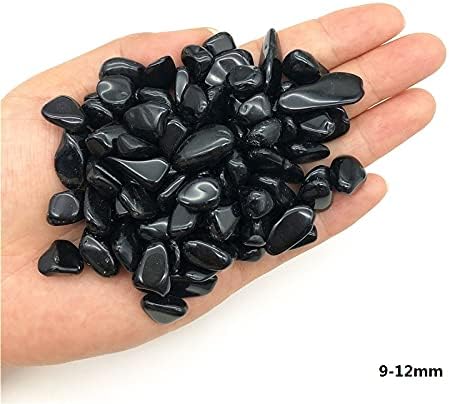 Verwoode ag216 50g 3 tamanho natural obsidiano de obsidiano Cristal de cascalho DeGauss Purificação Mineral Tanque de peixes
