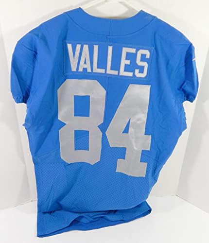 2017 Detroit Lions Hakeem Valles 84 Jogo emitido Blue Jersey Ação de Graças TB 7 - Jerseys de jogo NFL não assinado