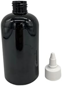 Garrafas de plástico preto de 8 oz Boston -12 Pacote de garrafa vazia Recarregável - BPA Free - Óleos essenciais - Aromaterapia |