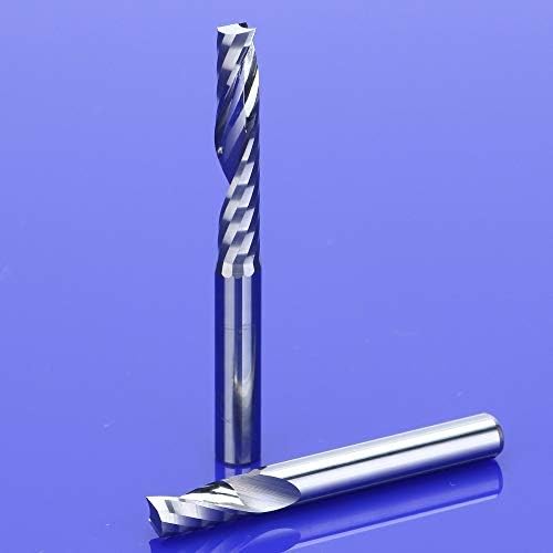 Mountain Men Durável 2pcs 8mm CNC End Mill Um único bit de roteador de aço de cortador em espiral de flauta para MDF Ferramentas