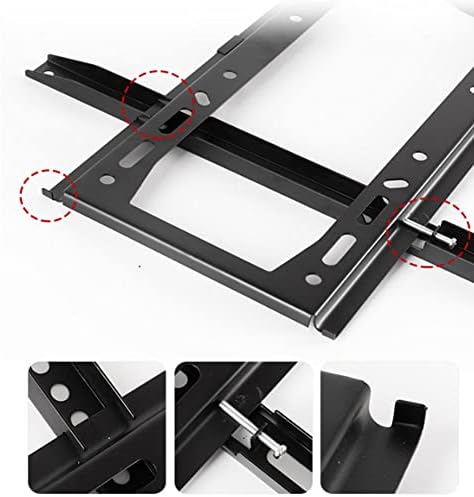 Montagem de TV Fixada para TVs de 26 -65, TV plana TV Universal Fin Mount Mount Suport, segura apenas 1,25 da parede, puxe